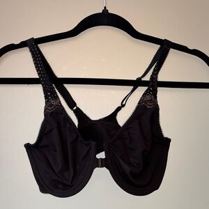 EUC Wacoal Black Lace-Trim Underwire Bra - Women Intimates